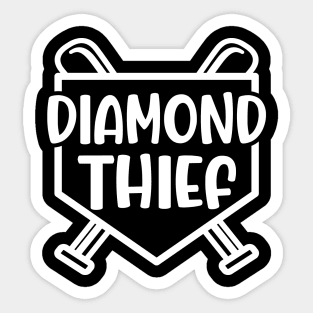 Diamond Thief Baseball Softball Funny Sticker